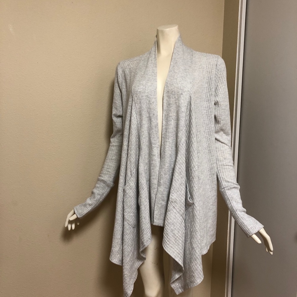 Sweet Romeo Grey Asymmetrical Cardigan size Large